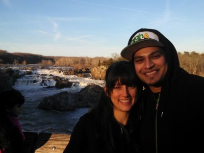 With my lovely lady Nicole at Great Falls Park in VA.