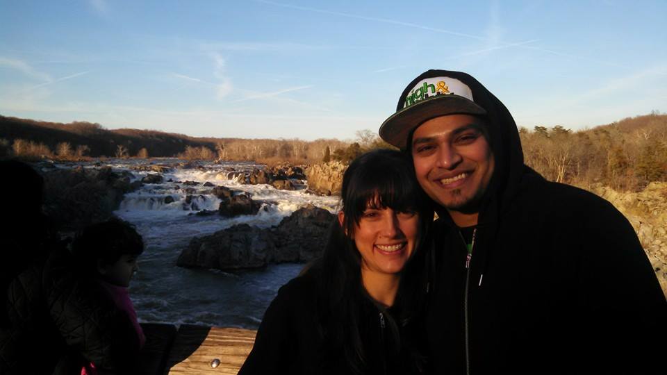 With my lovely lady Nicole at Great Falls Park in VA.