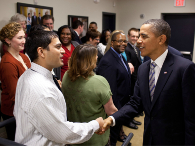 Meeting President Obama in 2012