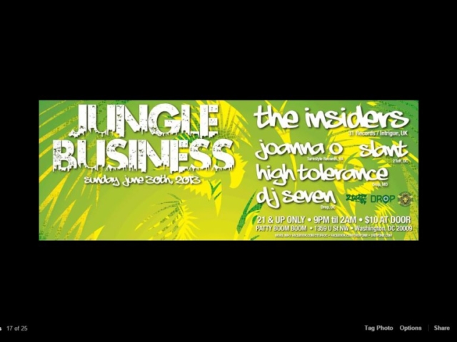 w/ Seven – Jungle Business @ Patty Boom Boom, DC 6/13