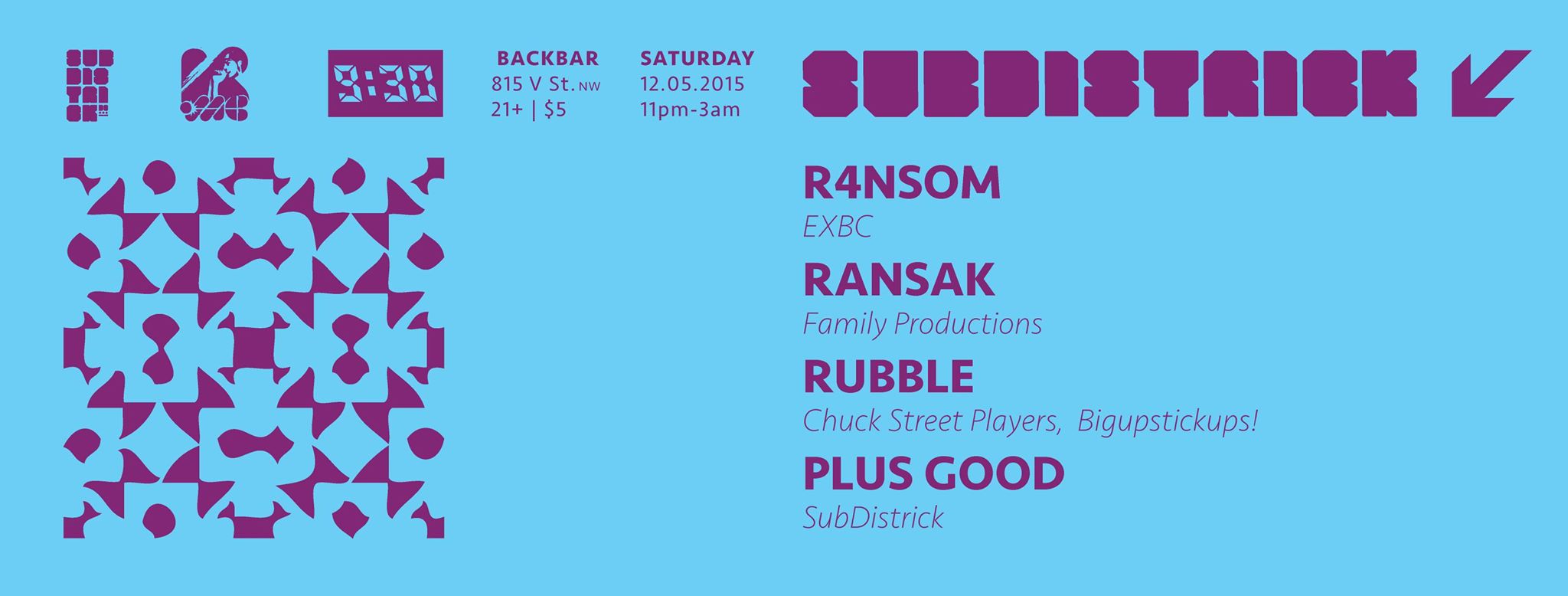 SubDistrick! December 2015 - Featuring R4NS0M, Ransak, DJ Rubble, Plus Good, & Kinetiks MC