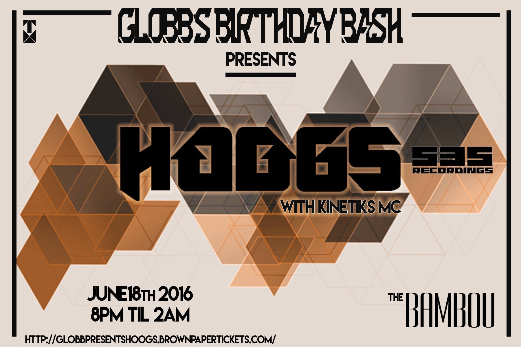 Globb's Birthday Bash presents: Hoogs @ Bambou - 6/18!