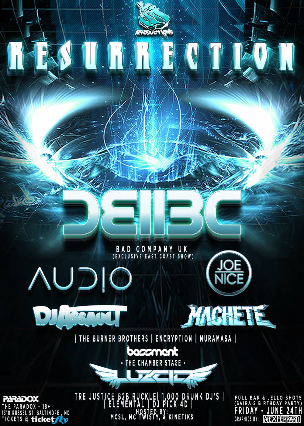 3D Productions presents: Resurrection feat. BAD COMPANY UK @ the Paradox!