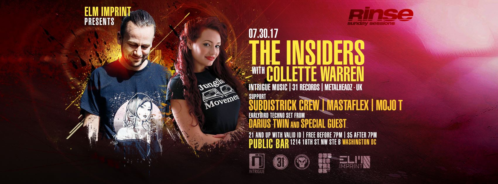 Rinse (Sunday Sessions) The Insiders w/ Collette Warren, SubDistrick crew + more! [06.13.17]