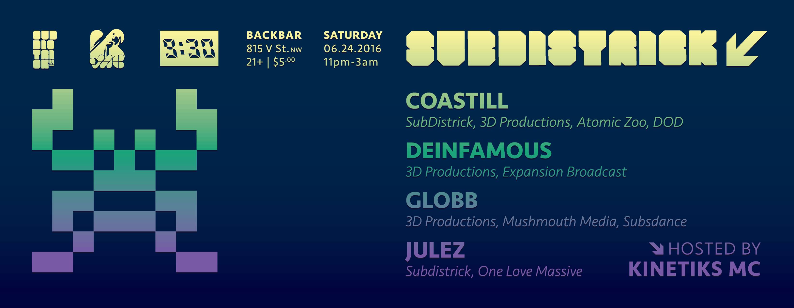 SubDistrick! - June 2017 - 3D Productions Takeover @ Backbar! [06.24.17]